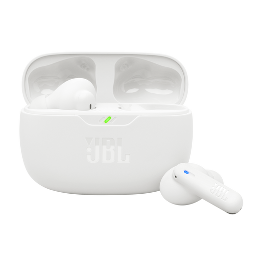 JBL Wave Beam 2 - White - True Wireless Noise Cancelling Earbuds - Hero